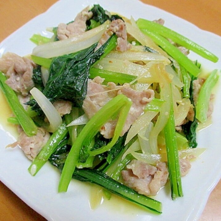 豚肉と小松菜の塩糀炒め